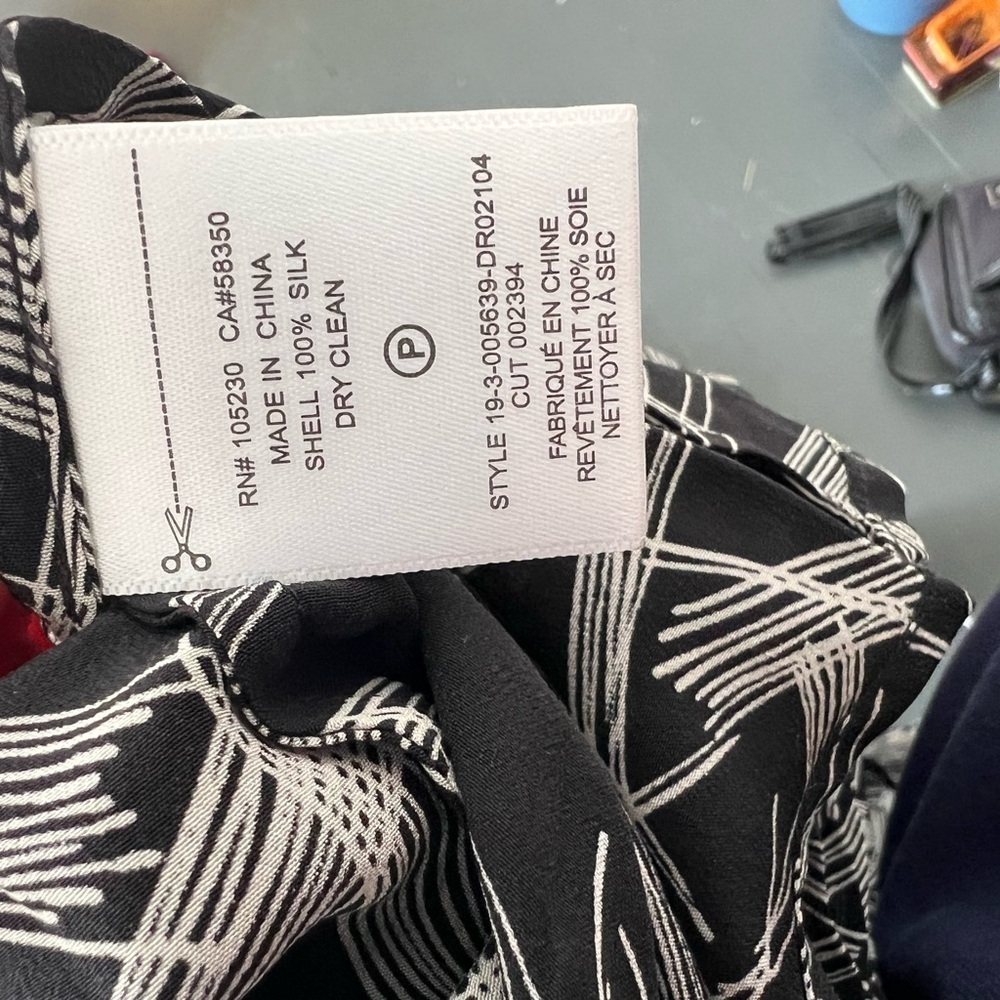 $450 Equipment Women's Black Julee Printed Silk Button-Down Shirt Dress Size M - Picture 5 of 6